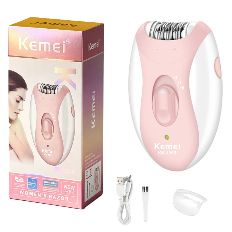 Epilator Wireless - Kemei النساء لنزع الشعر الكهربائية إزالة