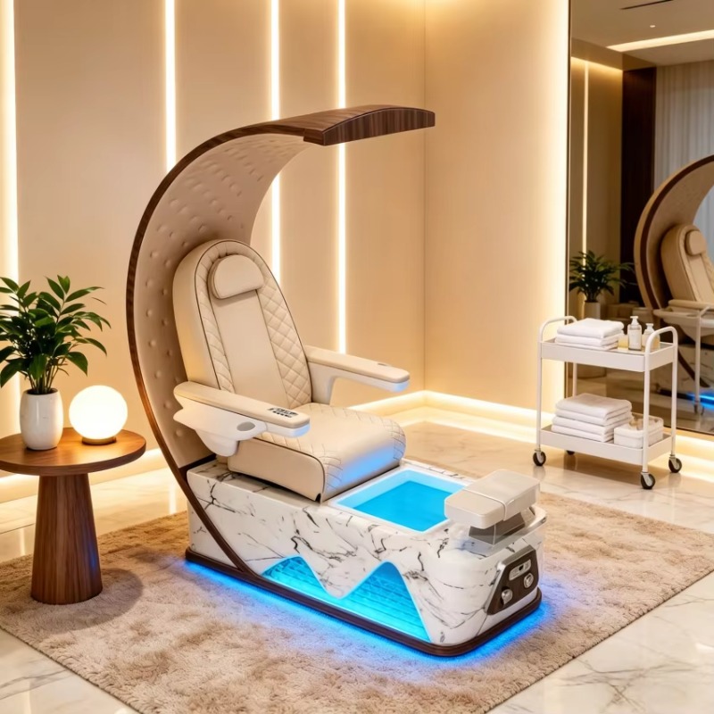 Spa And Wellness Hotel - كرسي تدليك كهربائي فاخر للعناية بالقدمين،