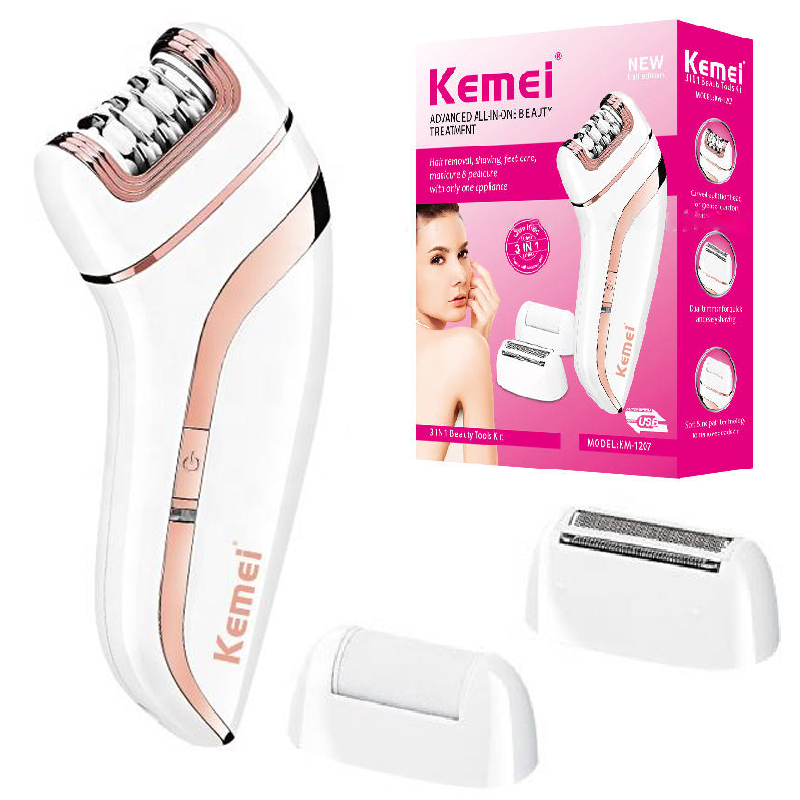 Epilator Wireless - Kemei-آلة إزالة الشعر الكهربائية القابلة لإعادة