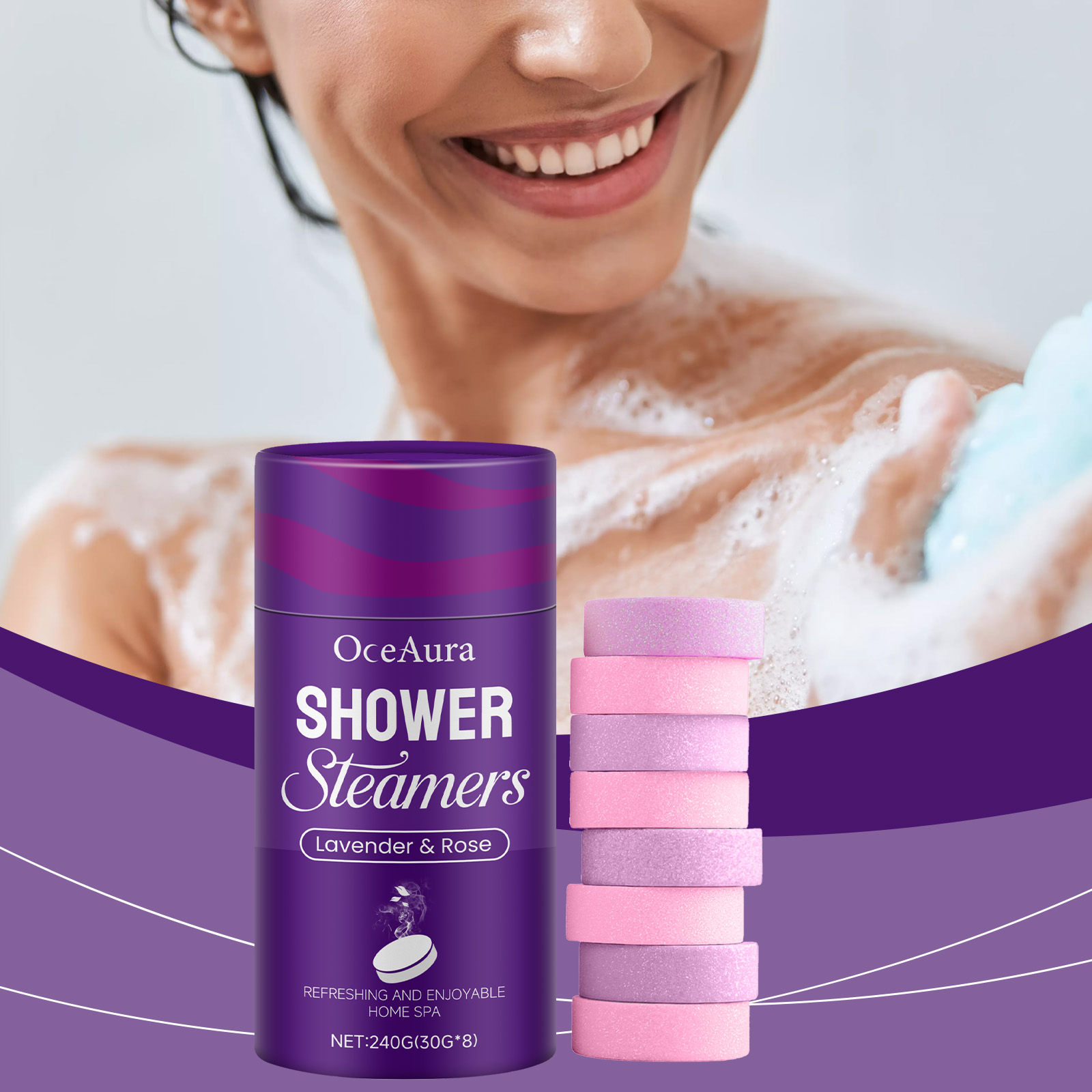 Shower Steamer Tablet - أقراص الدش بالبخار للعلاج بالروائح العطرية