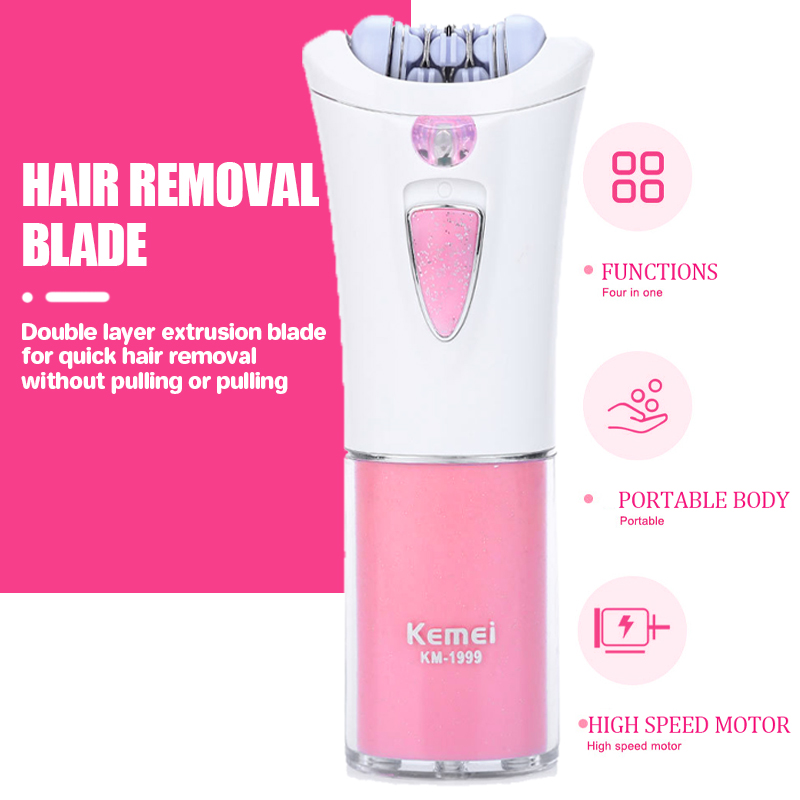 Kemei KM-1999 آلة إزالة الشعر  - مراجعة Epilator Wireless وسعره