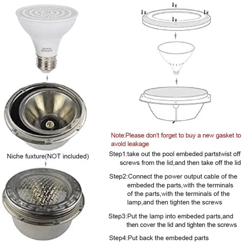 RGB LED حمام سباحة ضوء E27 E26 - مراجعة Xy Spa & Wellness وسعره