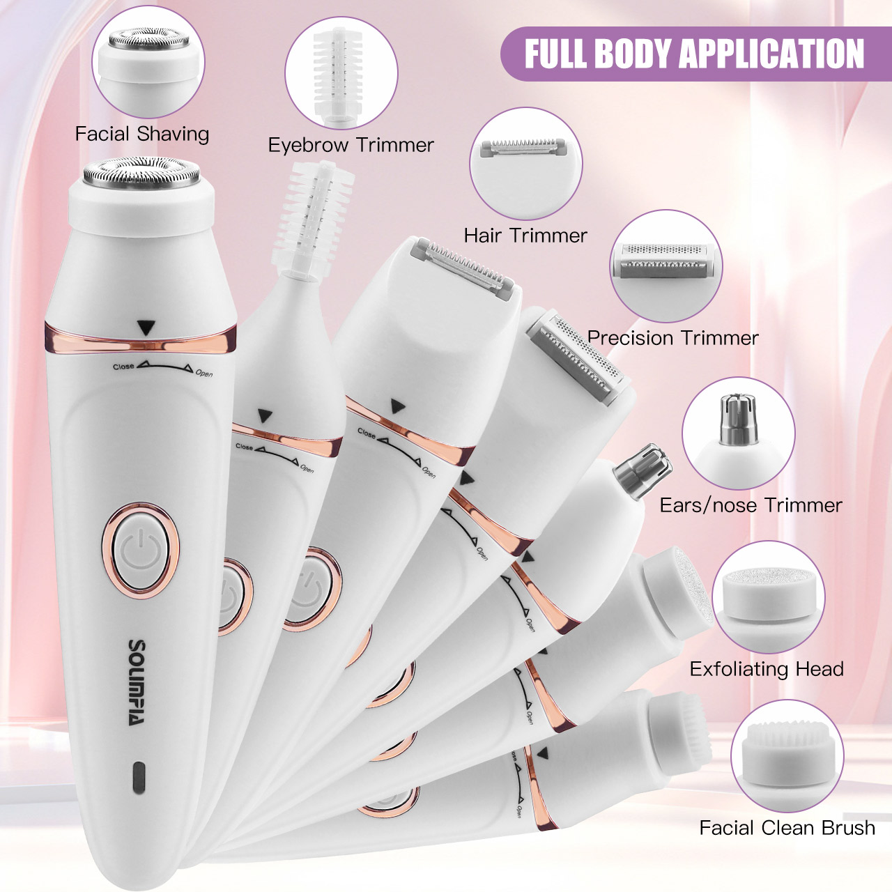Solimpia 7 في 1 إزالة شعر الجس - مراجعة Epilator Wireless وسعره
